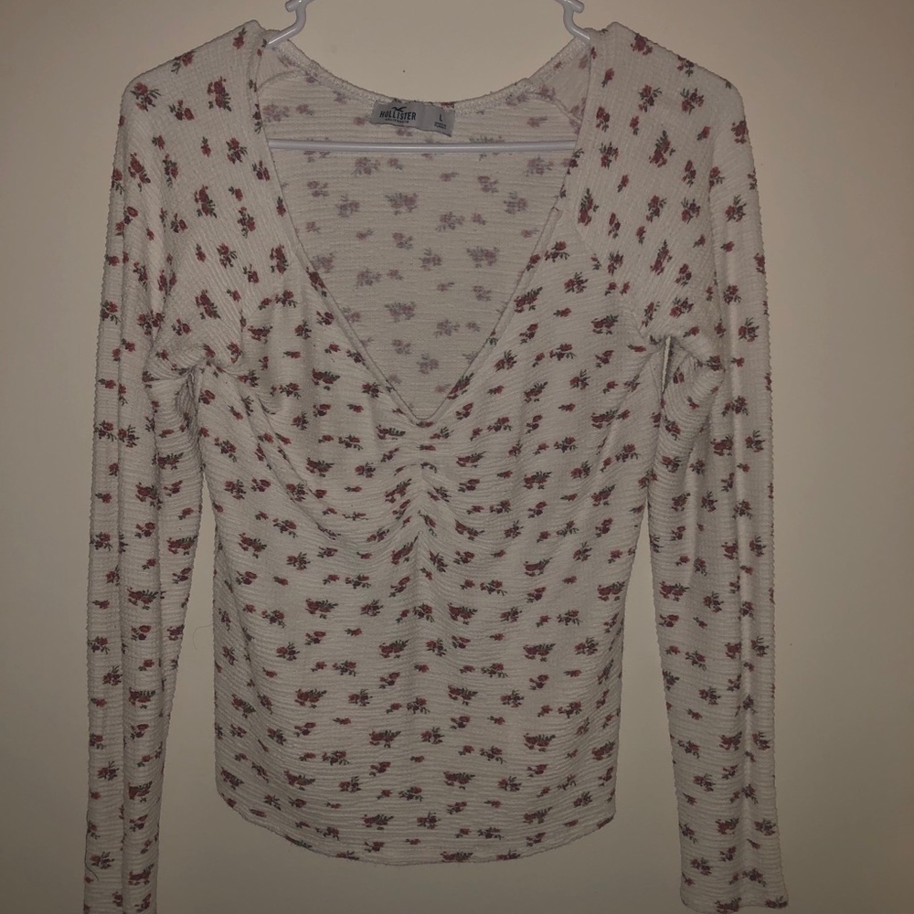 Rose printed long sleeve shirt